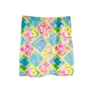 Lilly Pulitzer Surf N Patch Pathwork Print Skirt